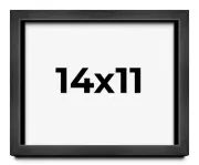 14x11 Shadow Box Frame Grey Charcoal Black | 0.875 Inches Deep | Wood Shadowbox