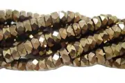 Dark Bronze Faceted Czech Glass Rondelle Beads 6MM LIMITED