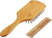 TOVINANNA Detangle Wet or Dry Hair Wooden Hair Comb Set Massage Comb for Women Men