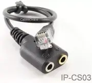 8in 2/3.5mm Jacks to RJ9/RJ10 PC Mic/Headset to Cisco Office Phone Adapter Cable