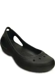 Crocs Women's Kadee Ballet Flats, Black/Black, 10