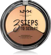 Nyx 3 Steps to Sculpt Palette Light Face sculpting 5g
