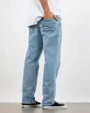 [Lee] Lee Men's L-Three Straight Jeans in Gridlock Blue Size 36 36 Gridlock Blue