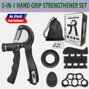 Hand Grip Strengthener Set Wrist Finger Forearm Exercise Resistance Gripper Kit