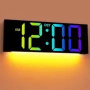 12 Inch Large Digital Wall Clock with Remote Control, Big LED Screen Dispaly, Di
