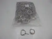 300 Pack 10402NP 1- 1/2" Wire End Heel Bar Horseshoe Belt Buckle Silver Nickel