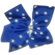 JoJo Siwa Large Blue Snowflake Signature Hair Bow Snowflakes Winter Snow NEW