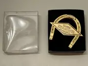 VTG Gold Tone Diamond Tool & Horseshoe Co. Paperweight Duluth Minn Cooper Tools