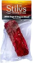 White Sage & Dragon's Blood Smudge Stick 11cm | Organic Smudging Wands for Home Cleansing, Meditation & Smudging Rituals | Sustainably Sourced California White Sage