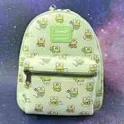 Loungefly Sanrio KEROPPI Green Gingham All Over Print Mini Backpack