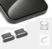 Mizi [2 Pack] USB-C Metal Anti Dust Plug Cover, Protect Charging Port from Dust and Moist with Storage Box and Cable Clip Holder for iPhone 15/16 Series - Titanium