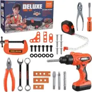 Toy Tool Set 35 PCS Toddler Box &Toy Drill for Children Age 3,4,5,6,7,8, yr. Old