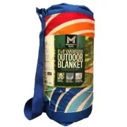 Member's Mark Waterproof Oversized 8' x 8' Outdoor Blanket, Retro Rainbow