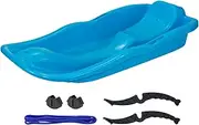 Lljsszr Snow Sled Sledge Sleigh Equipment Grass Sliding Board Winter Toy Downhill Sled Snow Luge for Boys, Girls, Children, Adults