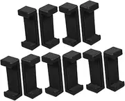 Multifunction Phone Holder Stand Set 10pcs 1/4 Screw Universal Phone Tripod Mounts Black Plastic Easy Install Use for Live Photography
