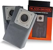 Black+Decker 41831-A Washable Fabric Filter Bag 15 L for Solid and Liquid Vacuum Cleaners Grey