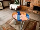 Epoxy Console Table - Chic and Stylish for Any Entryway Live Edge Walnut Table