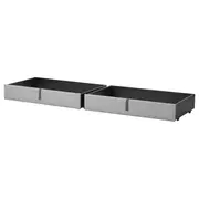 GLADSTAD upholstered bed storage box, Kabusa light grey, Queen/King