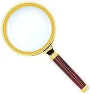 10X Handheld Magnifier Antique Mahogany Handle Magnifier Reading Magnifying Glass for Reading Book, Inspection, Coins, Insects, Rocks, Map, Crossword Puzzle