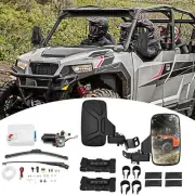 For Polaris General 1000 Electric Windshield Wiper Motor Rear Side Mirrors Kit