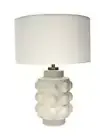 Beacon Lighting Palma 1 Light Table Lamp in White with White Shade