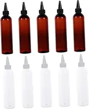 Baluue 10pcs Empty Bottle Applicator Bottle Hair Color Shampoo Refillable Hair Dye Shampoo Travel Size Hair Dye Travel Container Squeeze Bottles Hair Dye Bottle Oil Bottle Go