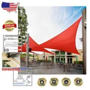 Elegant 6' x 6' Red Triangle Sun Shade Sail - Heavy Duty with Stainless D-Rings