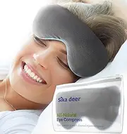 Eye Mask for Dry Eyes - Steam Warm Compress for Eyes - Remove Styes, Chalazion Therapy Warming and Heating Pad Hot Compress - Moist Heat Mask for Blepharitis & MGD (flaxseed).