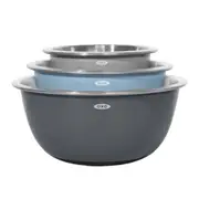 3pc Oxo Stainless Steel Good Grips Insulated Mixing Bowl Baking Container Set