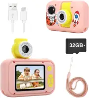 Kids Camera, IPS Screen Digital Camera, 180° Flip Len Kids Video Camera, Kids Se