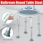 360 Degree Swivel Adjustable Height Aluminium Seat Bath Shower Stool Chair