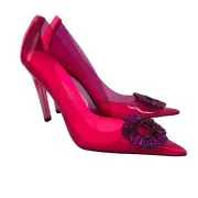 Good American CinderRella Pumps Size 7 Hot Pink Lucite GA275JP-X