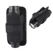 LED Flashlight Torch Nylon 360 Degree Clip Pouch Torch Holster Holder Belt
