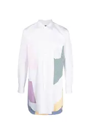 [COMME des GARCONS HOMME PLUS] 彩色條紋貼佈襯衫