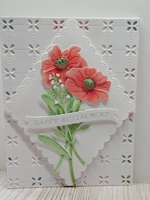 Handmade Greeting Card Keepsake Quality ocbrandy retirement watercolor flowers