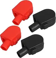 GLEAVI 4pcs Battery Post Terminal Covers Durable Insulator Protectors for Car Motorcycle Truck Rv Positive Negative Caps Shield Against Debris Fit Easy Installation
