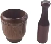 Traditional Grind, Japanese Style Household Garlic Pounder Simple Multi Function Grinder Wood Grain Pestle Set Medicine Grinder Masher