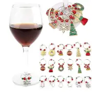 6pcs Wine Glass Charms Christmas Decoration Themed Wine Glass Markers Cute Drink Rings Tags For 2024 Christmas Noel Party Favors 02 D 1pc