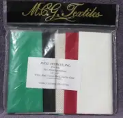 CHRISTMAS ASSORTMENT Aida 5 pack White, Red, Green, Black & Starlite Gold MCG
