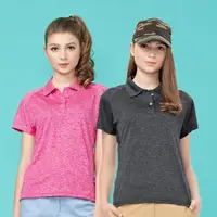 在飛比找momo購物網優惠-【NOFAH】經典拼接同色吸濕排汗短袖POLO衫-女(兩色)