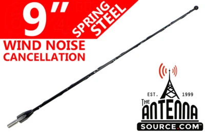 9" Black Spring Stainless AM/FM Antenna Mast Fits: 1986-2005 Mercury Sable