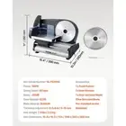 For Meat Slicer 180W Electric Deli Food Slicer for Cheese Bread and Meats 190mm