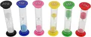 BESPORTBLE 12pcs Colorful Sand Timer Set Educational Hourglass Clocks for Management for Brushing Teeth Cooking and Engaging Games Home Decor