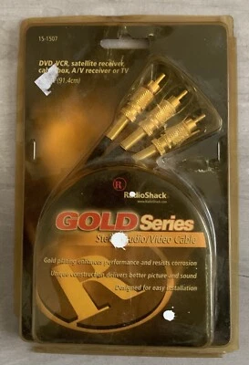 RadioShack ~ Gold Series Stereo Audio / Video Cable 6 Feet (15-1508) BRAND NEW