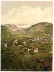 8" x 10" Photo Gries-Bozen towards the Rosengarten, Tyrol, Austro-Hungary