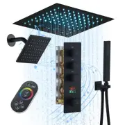 CASAINC 12" Luxury Shower Dual Shower Head System With LED Light & Bluetooth