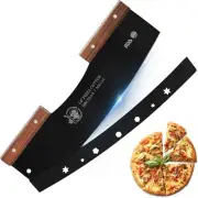 Pizza Cutter 14" Large Blade Rocker Very Sharp Pizza Slicer 30Cr14 Stainless Ste