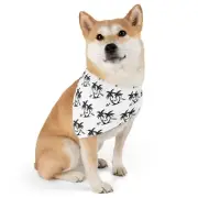NO BAD DAYS® Twin Palms Pet Bandana Collar in Black & White