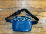 Class BY ROBERTO CAVALLI Torino logo Belt Bag blue / black NWT MSPR 330