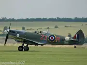 Model Airplane Plans (UC): Spitfire VIII 53½" Stunt for 5-6cc by Geoff Pentland